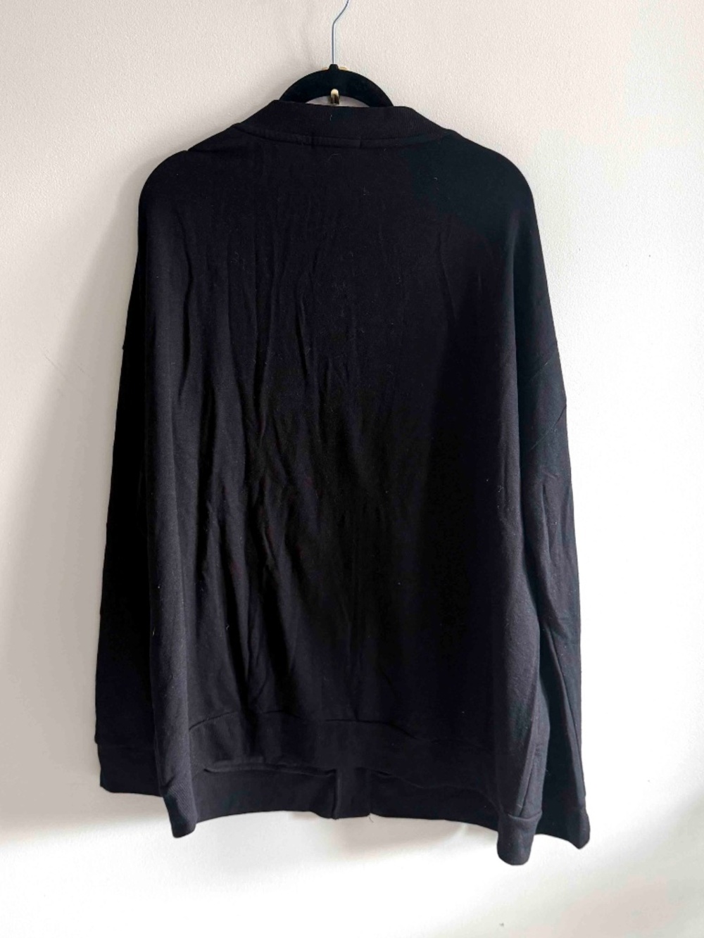 Beyond Yoga Carefree Cardigan Black XL Oversized Modal Fleece Button Front - Picture 3 of 8